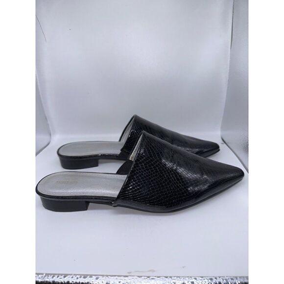 ARider Girl | Black Snake-Embossed Mina Mule - Size 9 - Picture 5 of 14